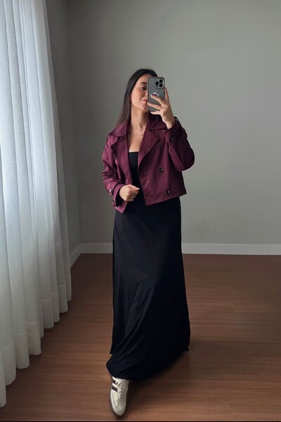 Foto Jaqueta Trench Coat Curta Alfaiataria