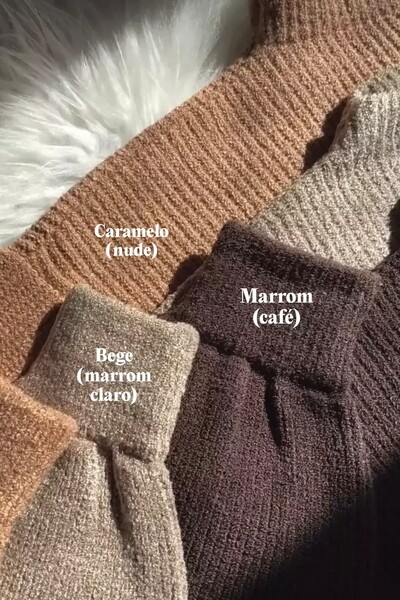 FotoBlusão Tricot Mousse Manga Oversized