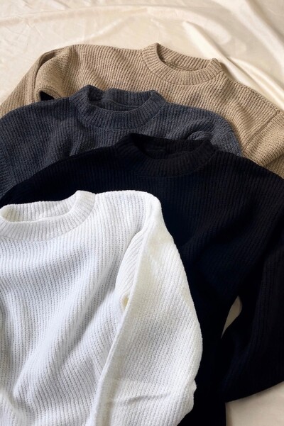 FotoBlusão Tricot Mousse Manga Oversized