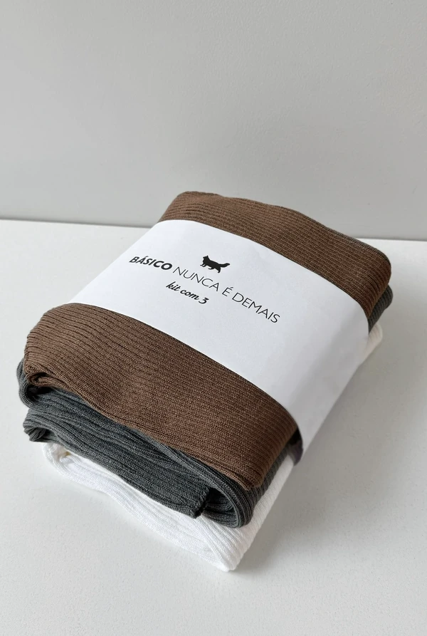 Kit com 3 | Blusa Manga Dedinho