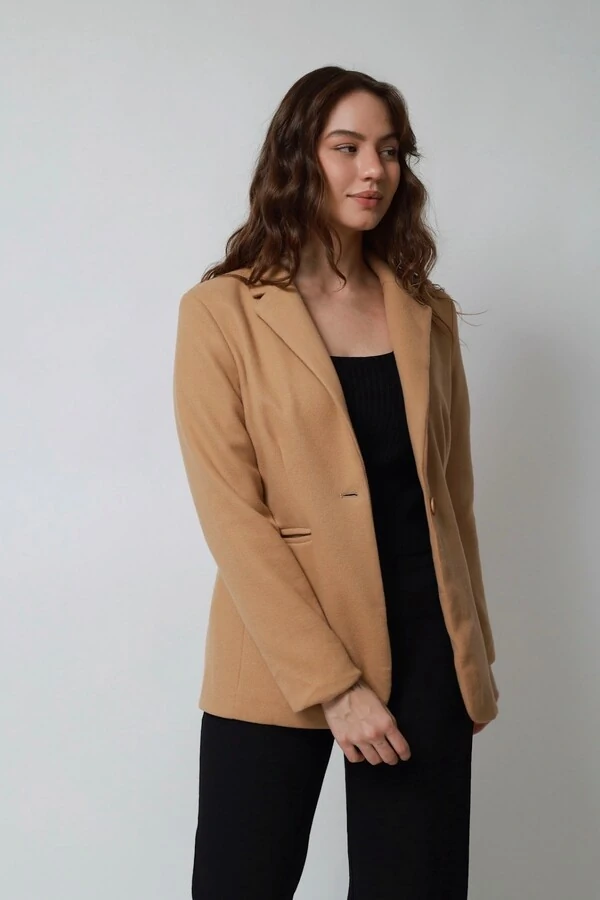 Blazer Lã Batida Oversized Alfaiataria