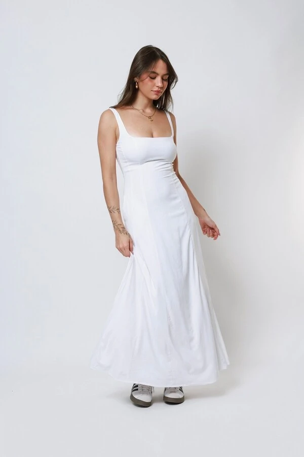 Vestido Anna Longo Decote Quadrado
