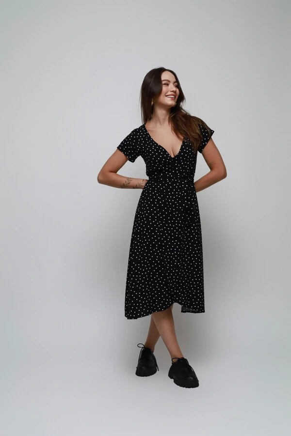 Vestido Envelope Midi Viscose