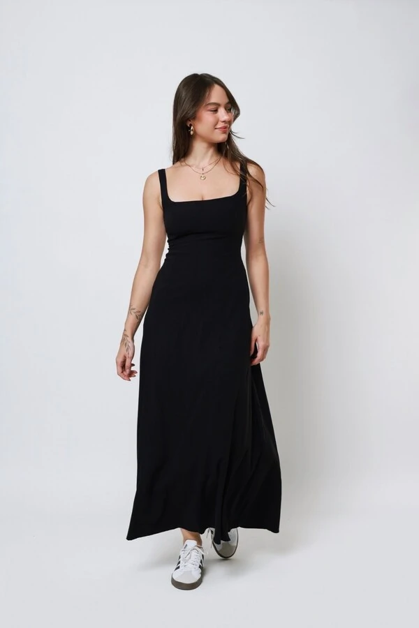 Vestido Anna Longo Decote Quadrado