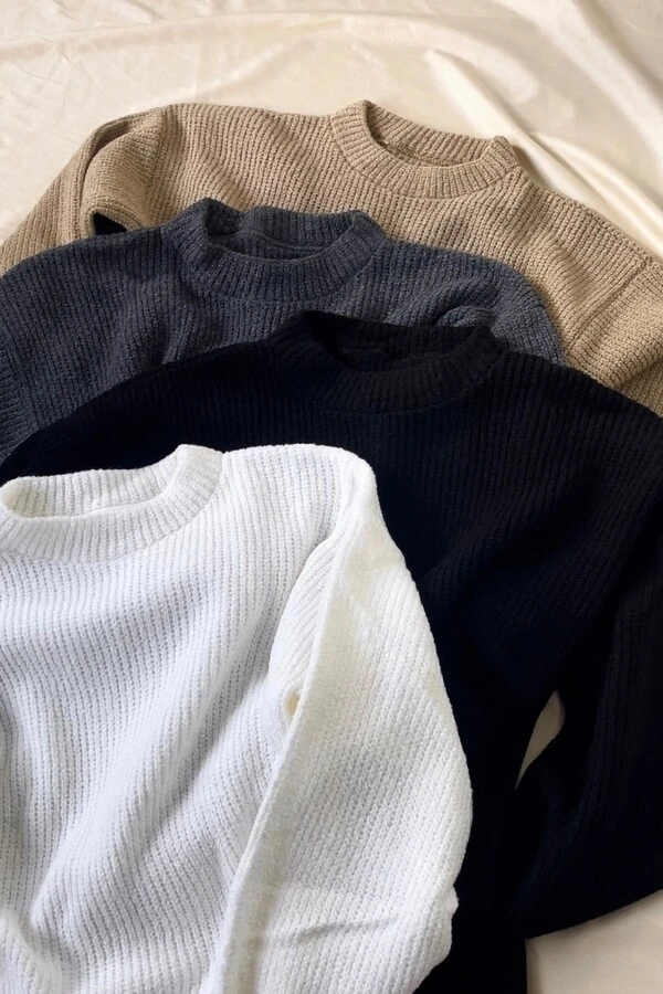 Blusão Tricot Mousse Manga Oversized