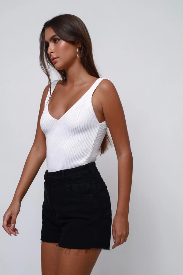 Short Jeans Classic a Fio Preto