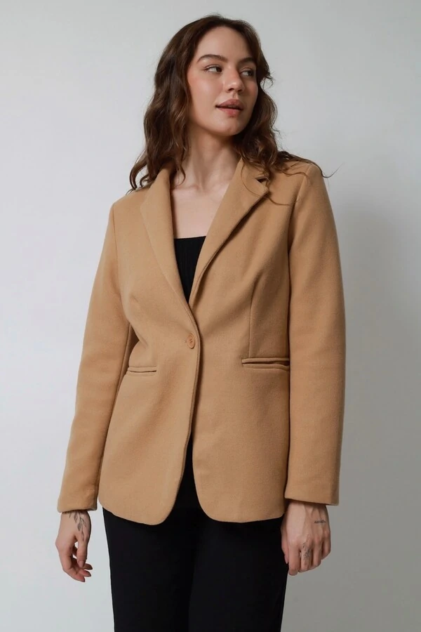 Blazer Lã Batida Oversized Alfaiataria