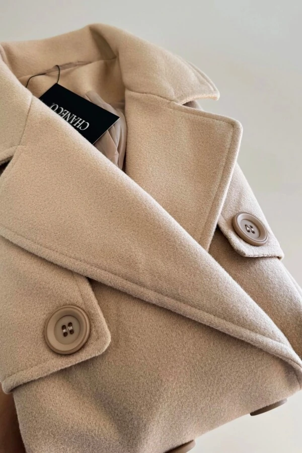 Casaco Sobretudo Lã Batida Trench Coat