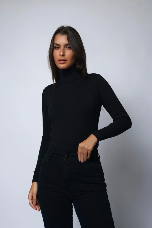 Blusa Gola Alta Básica Cacharrel Tricot