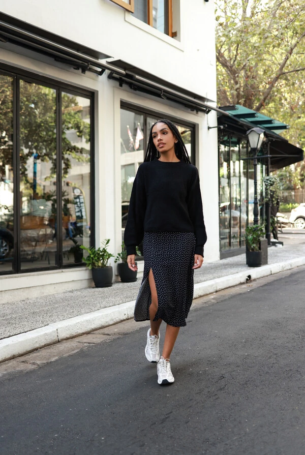 Blusão Tricot Mousse Manga Oversized