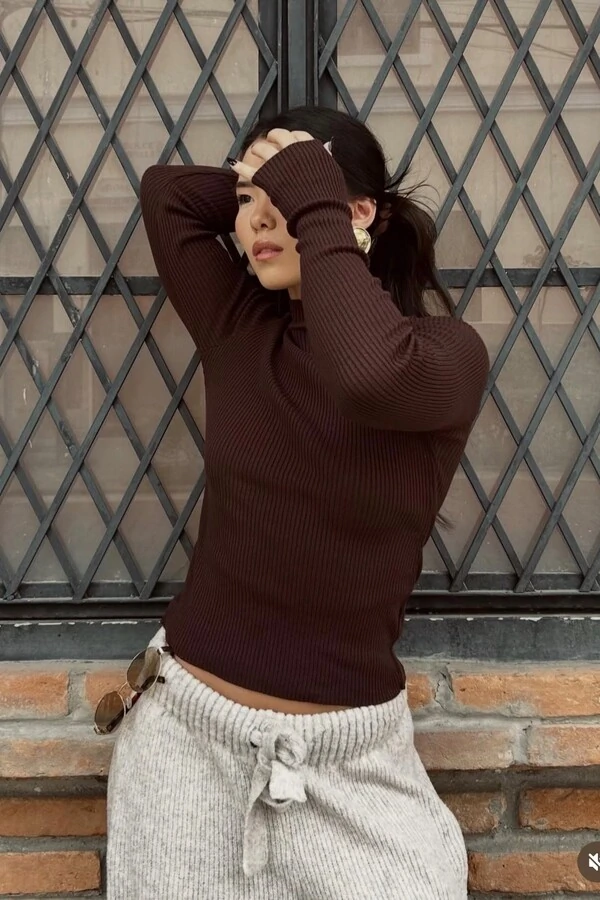 Blusa Manga Dedinho Cacharrel Tricot Modal