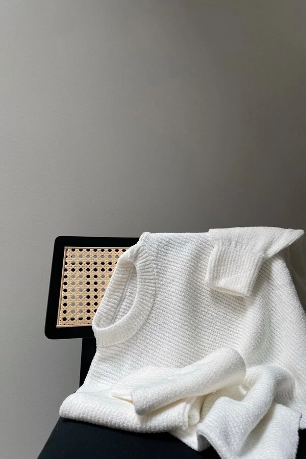 Blusão Tricot Mousse Manga Oversized
