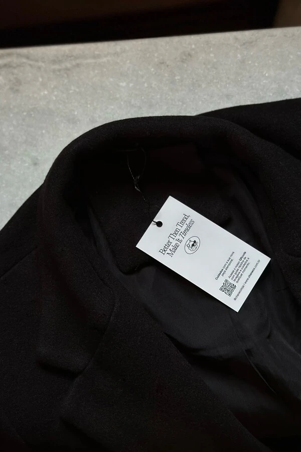Blazer Lã Batida Oversized Alfaiataria