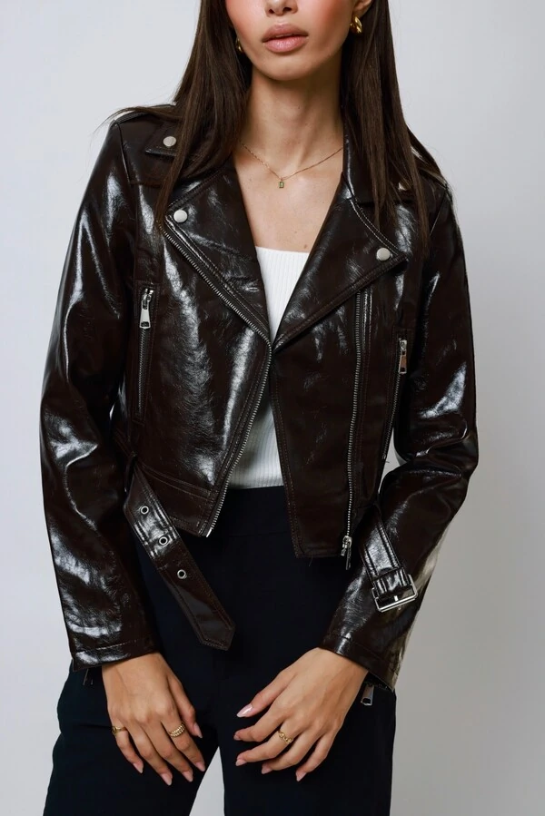 Jaqueta Vinil Biker Poliuretano