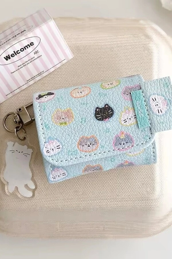 Case AirPods Gatos Chaveiro Azul