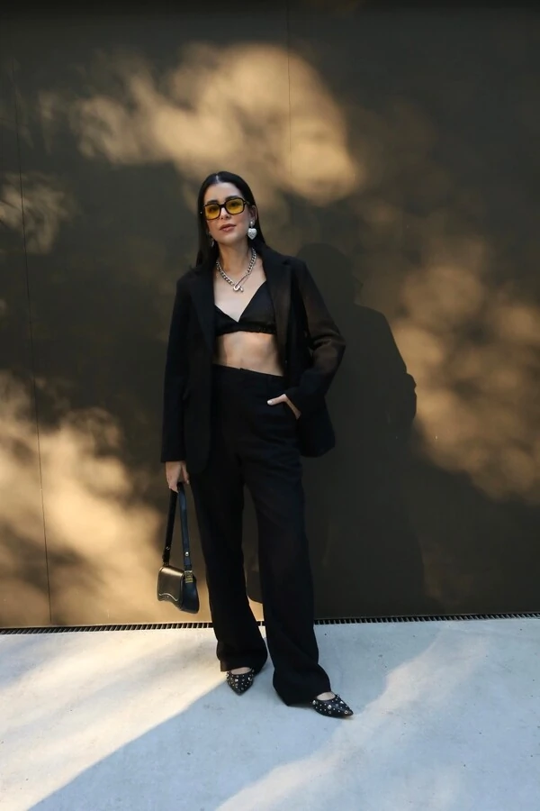 Blazer Lã Batida Oversized Alfaiataria