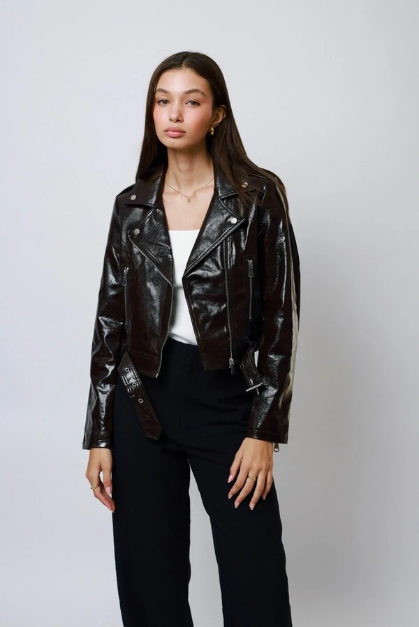 Jaqueta Vinil Biker Poliuretano