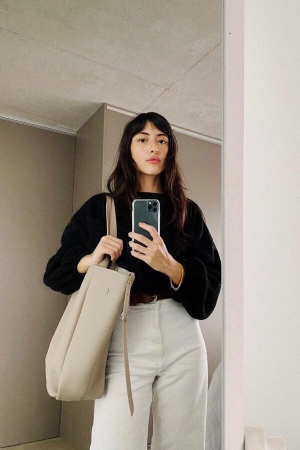 Blusão Tricot Mousse Manga Oversized