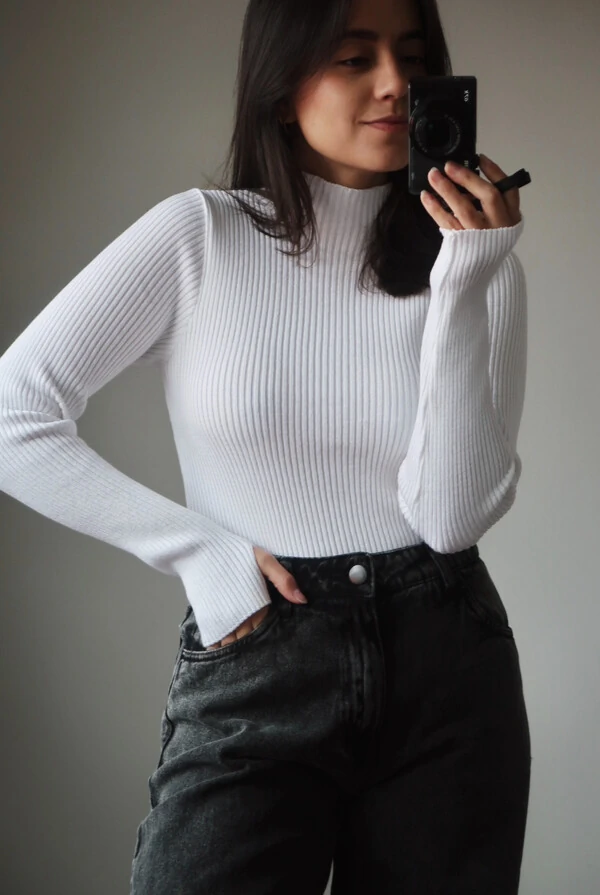 Blusa Manga Dedinho Cacharrel Tricot Modal