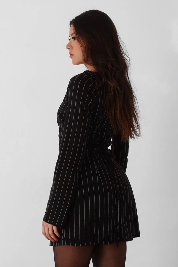 Vestido Amanda Risca de Giz Linho