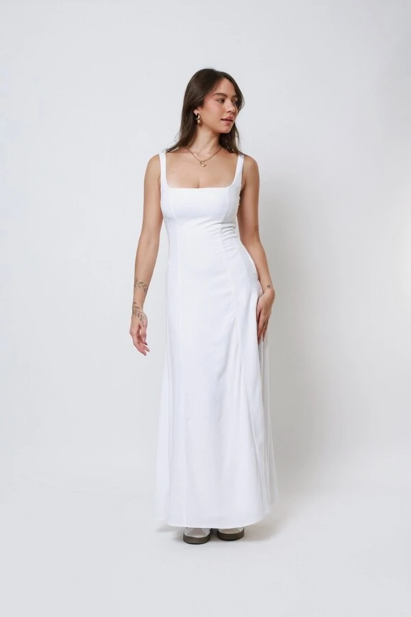 Vestido Anna Longo Decote Quadrado