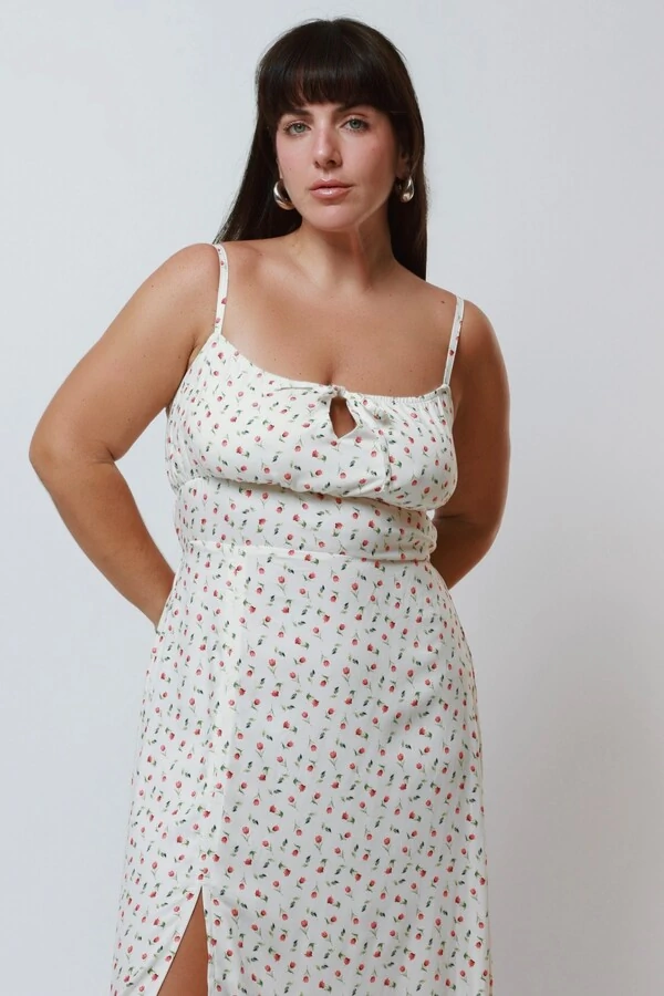 Vestido Vênus Midi Fenda