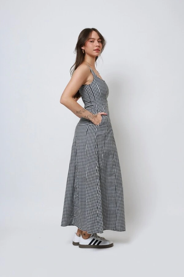 Vestido Anna Longo Decote Quadrado