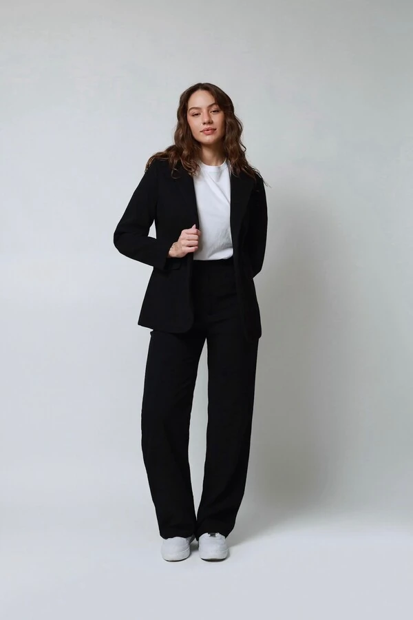 Blazer Lã Batida Oversized Alfaiataria