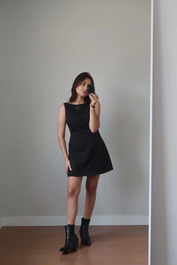 Vestido Pearl Curto Alfaiataria