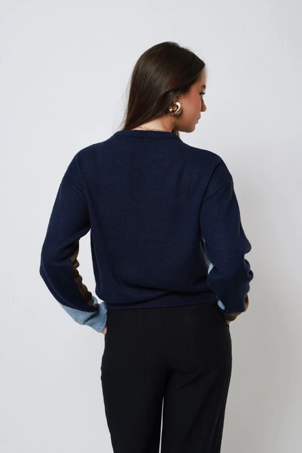 Blusão Xadrez Argyle Tricot Oversized