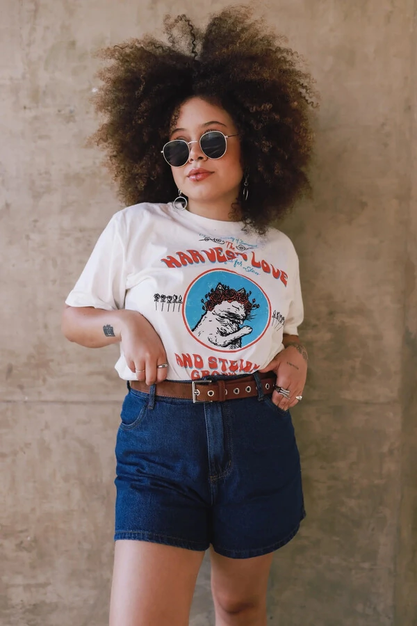 Camiseta Vintage Cat Chaneco
