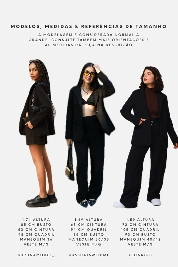 Blazer Lã Batida Oversized Alfaiataria