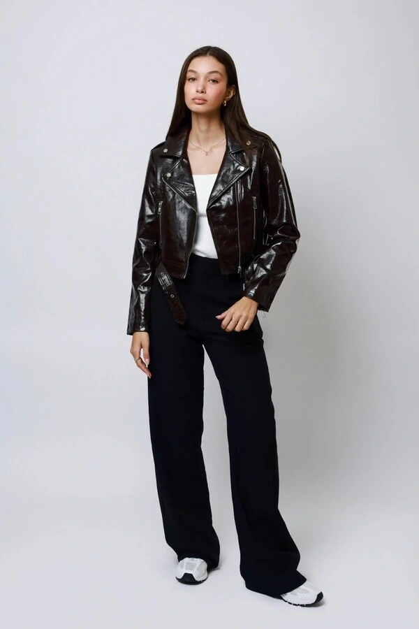 Jaqueta Vinil Biker Poliuretano