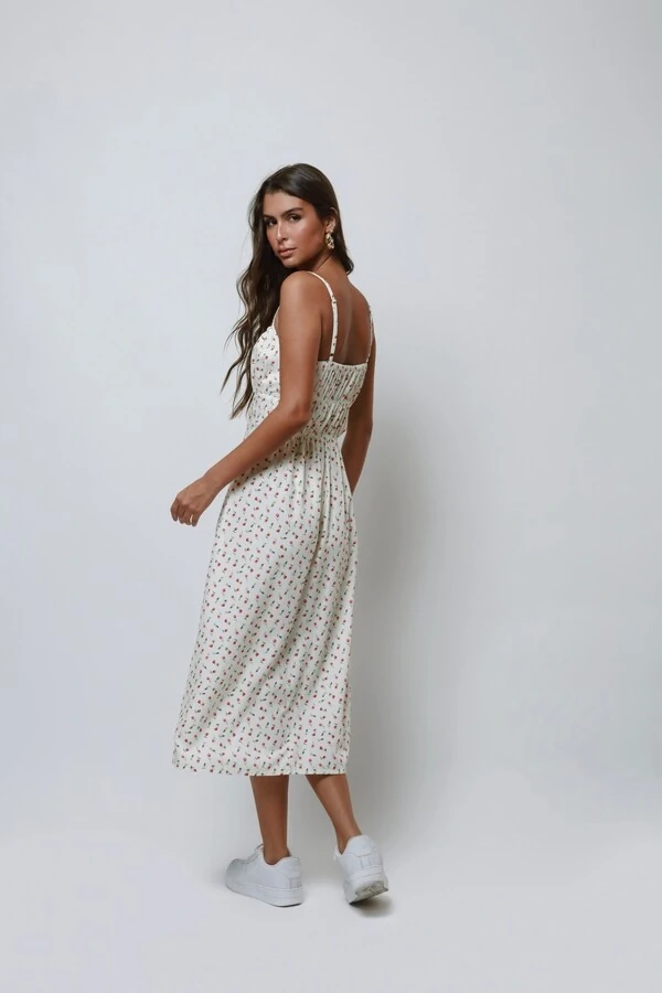 Vestido Vênus Midi Fenda
