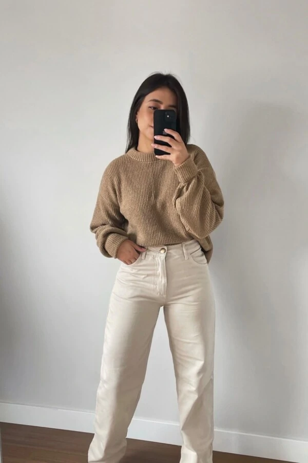 Blusão Tricot Mousse Manga Oversized
