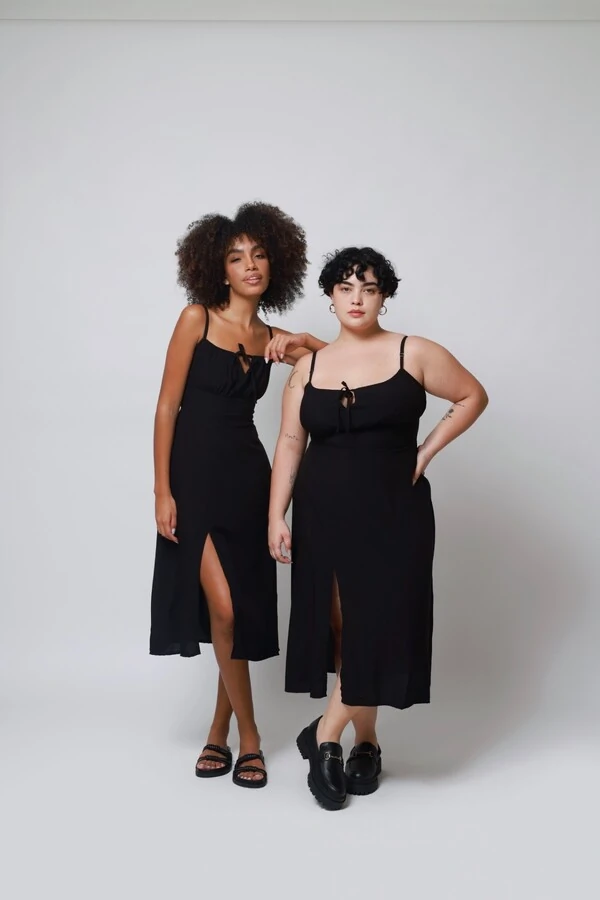 Vestido Vênus Midi Fenda