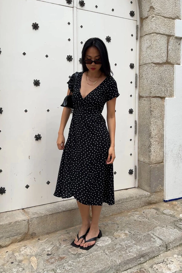 Vestido Envelope Midi Viscose