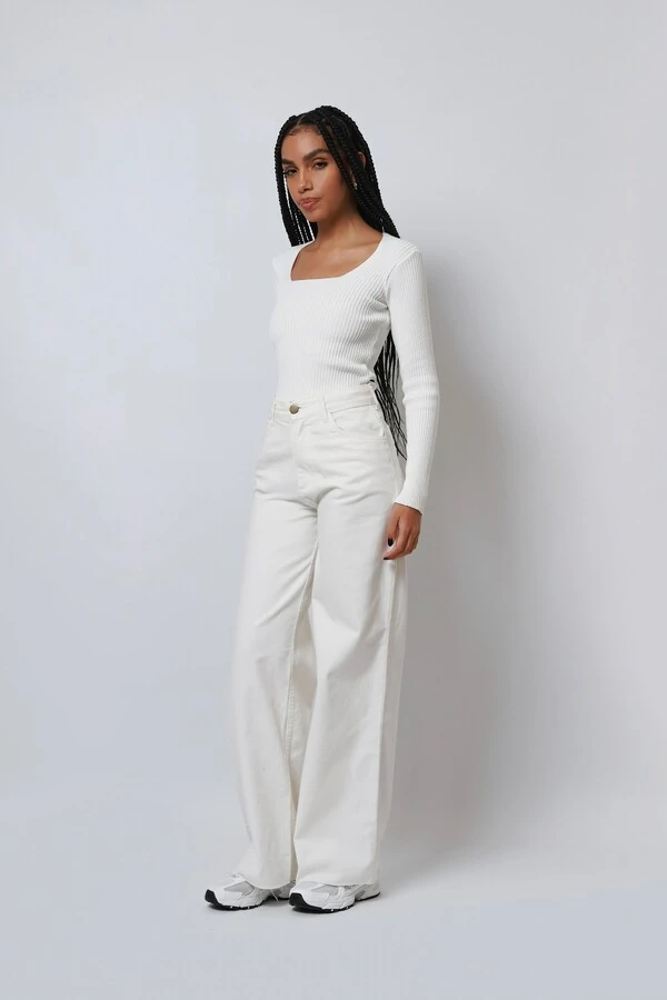 Blusa Cropped Decote Redondo Tricot