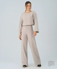 Cropped Canelado Confy Alto Giro