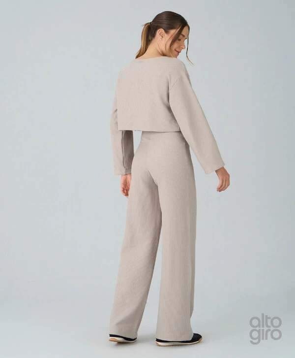 Cropped Canelado Confy Alto Giro