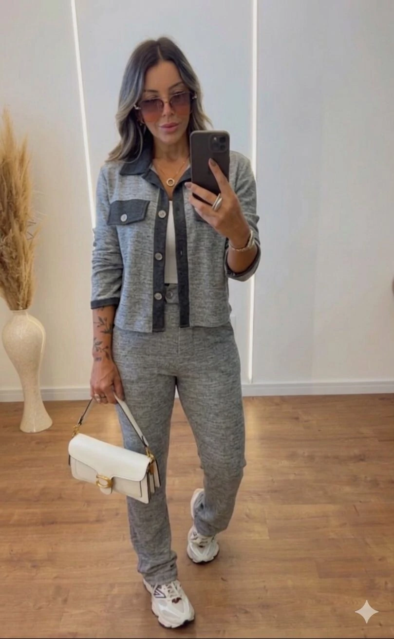 FotoConjunto Moletinho Aspen 2 Peças – Estilo Casual Chic e Conforto Premium