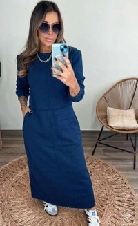 Vestido Veronica em Moletom - Modelo amplo