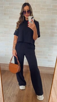 Conjunto Faixa com Capuz em Moletinho