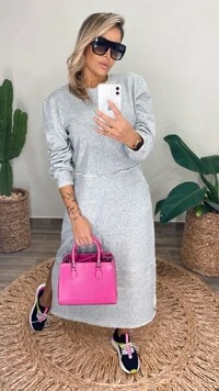 Vestido Veronica em Moletom leve