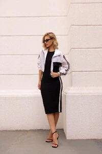 Conjunto Maria Dondoca Casaco Corta Vento + Vestido em Moletinho