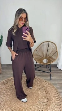 Conjunto Faixa com Capuz em Moletinho