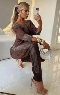 Conjunto Maria Dondoca em Moletinho com Brilho