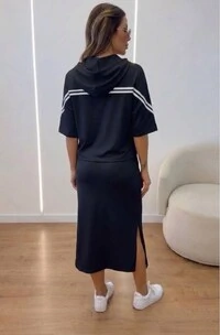 Conjunto Carmem em Moletinho com Blusa e Saia Midi