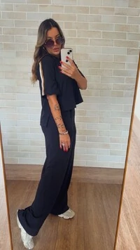 Conjunto Faixa com Capuz em Moletinho