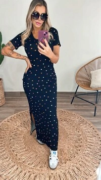 Vestido Midi Canelado